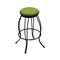 Holland Bar Stool Co 30" Swivel Bar Stool, Black Wrinkle, Canter Kiwi Green Seat 300030BW009 - alternate 1